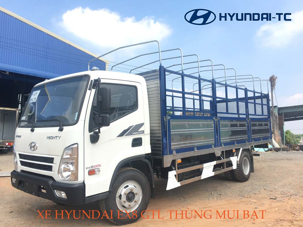 Giá xe hyundai Mighty EX8 GTL thùng mui bạt 8 tấn